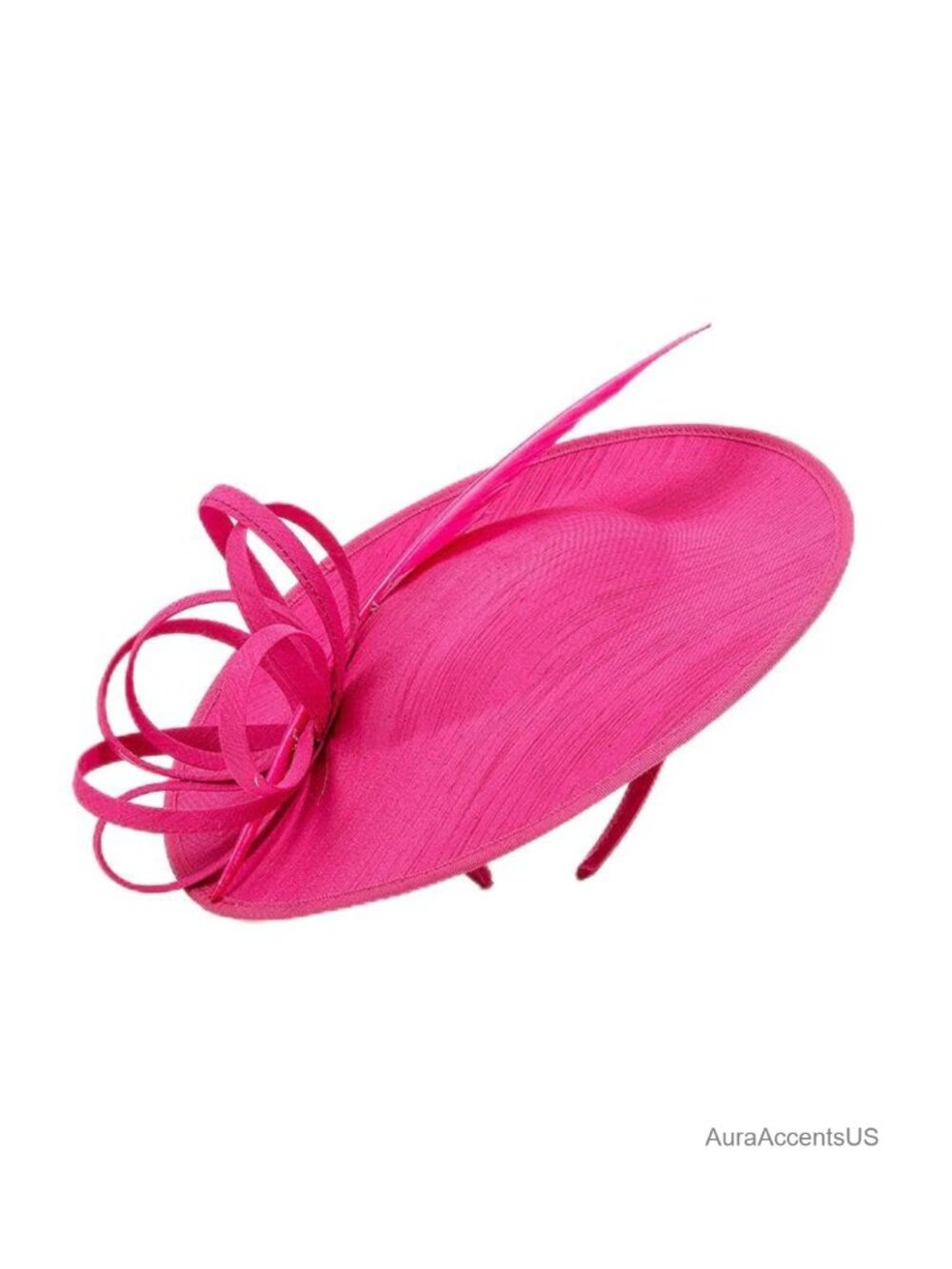 Womens Feather Polyester Fascinator Saucer Hat Headband Derby